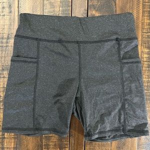 Gray Bike Shorts with Pockets